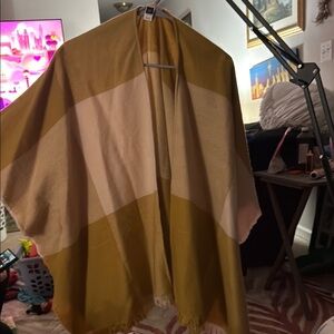 Yellow and Cream Striped Shawl